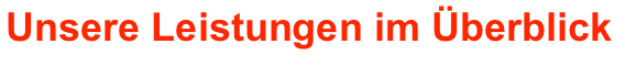 Unsere Leistungen im Überblick    
